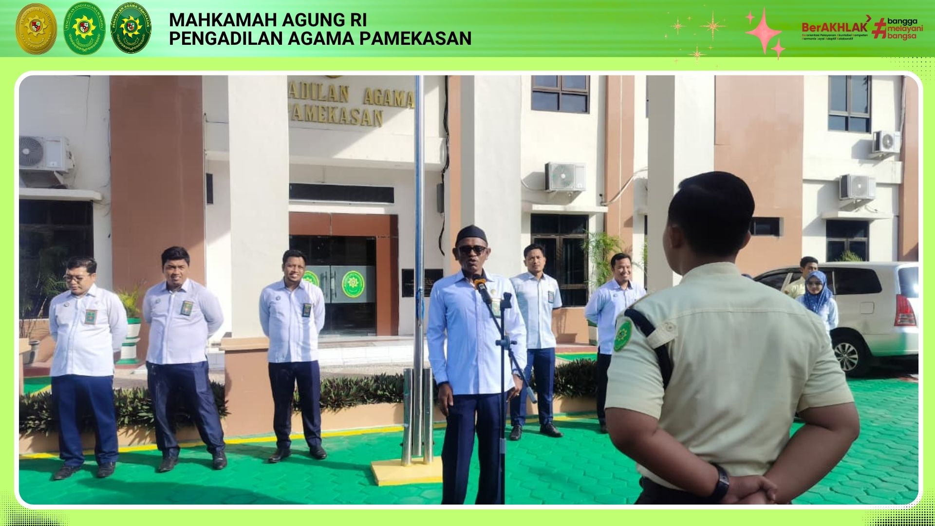 Tingkatkan Kinerja dan Integritas. PA Pamekasan Gelar Senin Pagi